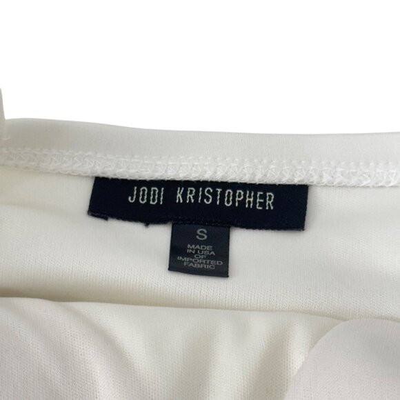 Jodi Kristopher Y2k Women Cream Embellished Empire Waist Babydoll Dress SZ S - Picture 4 of 15